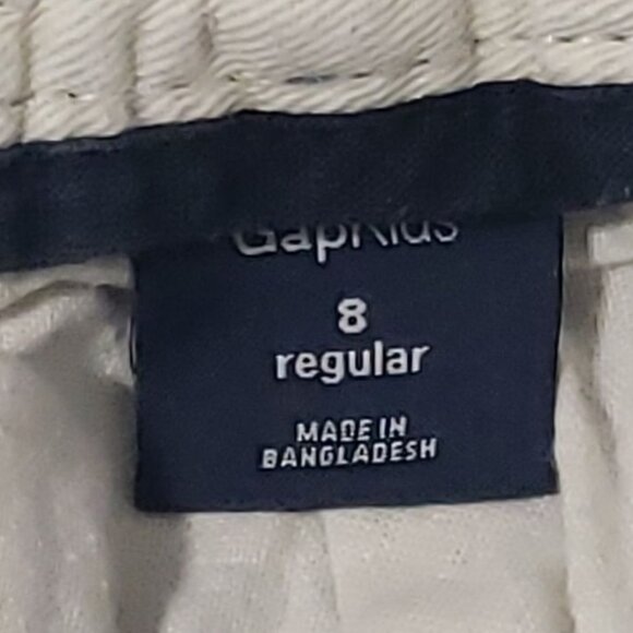 GAP Kids Boys Blue & White Check Shorts w Concealed Adjustable Waist 8 Regular - Picture 3 of 4